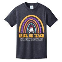 Special Education Lead Teacher Rainbow Trick or teach Funny Kids T-Shirt