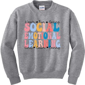 Social Emotional Learning Heart Counselor Teacher SEL Day Kids Sweatshirt