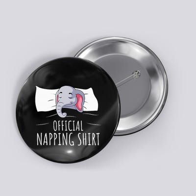 Sleeping Elephant Lover Napping Button