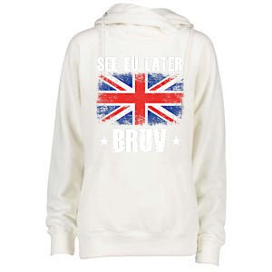 See Eu Later Europe Brexit England Uk United Kingdom Gift Womens Funnel Neck Pullover Hood