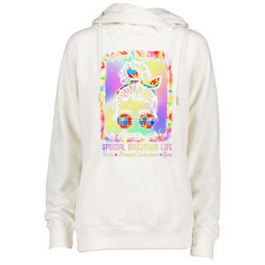 Special Education Life Sped Teach Accept Understand Autism Great Gift Womens Funnel Neck Pullover Hood