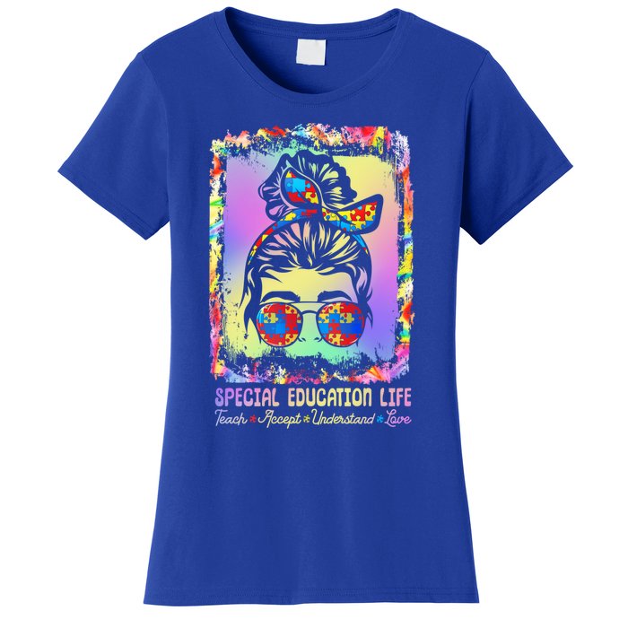 Special Education Life Sped Teach Accept Understand Autism Great Gift Women's T-Shirt