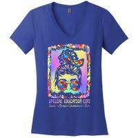 Special Education Life Sped Teach Accept Understand Autism Great Gift Women's V-Neck T-Shirt