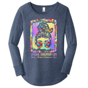 Special Education Life Sped Teach Accept Understand Autism Great Gift Women's Perfect Tri Tunic Long Sleeve Shirt