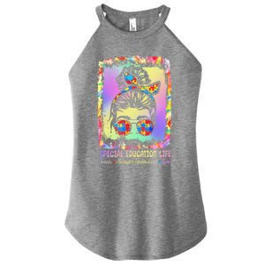 Special Education Life Sped Teach Accept Understand Autism Great Gift Women's Perfect Tri Rocker Tank