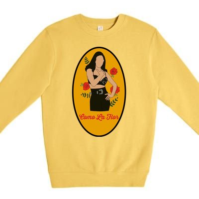 Selenas Quintanilla Como La Flor Premium Crewneck Sweatshirt