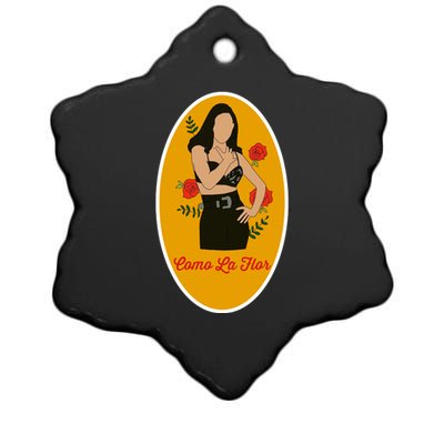 Selenas Quintanilla Como La Flor Ceramic Star Ornament