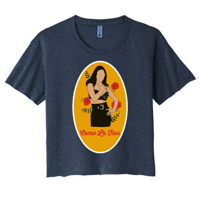 Selenas Quintanilla Como La Flor Women's Crop Top Tee