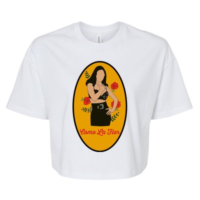 Selenas Quintanilla Como La Flor Bella+Canvas Jersey Crop Tee