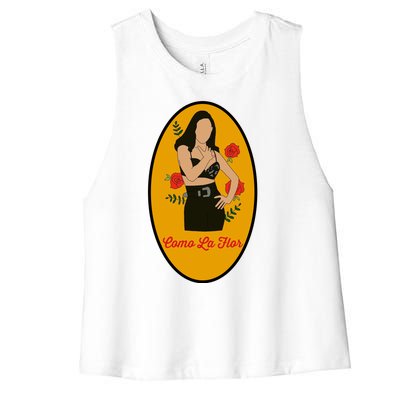 Selenas Quintanilla Como La Flor Women's Racerback Cropped Tank