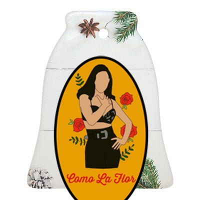 Selenas Quintanilla Como La Flor Ceramic Bell Ornament