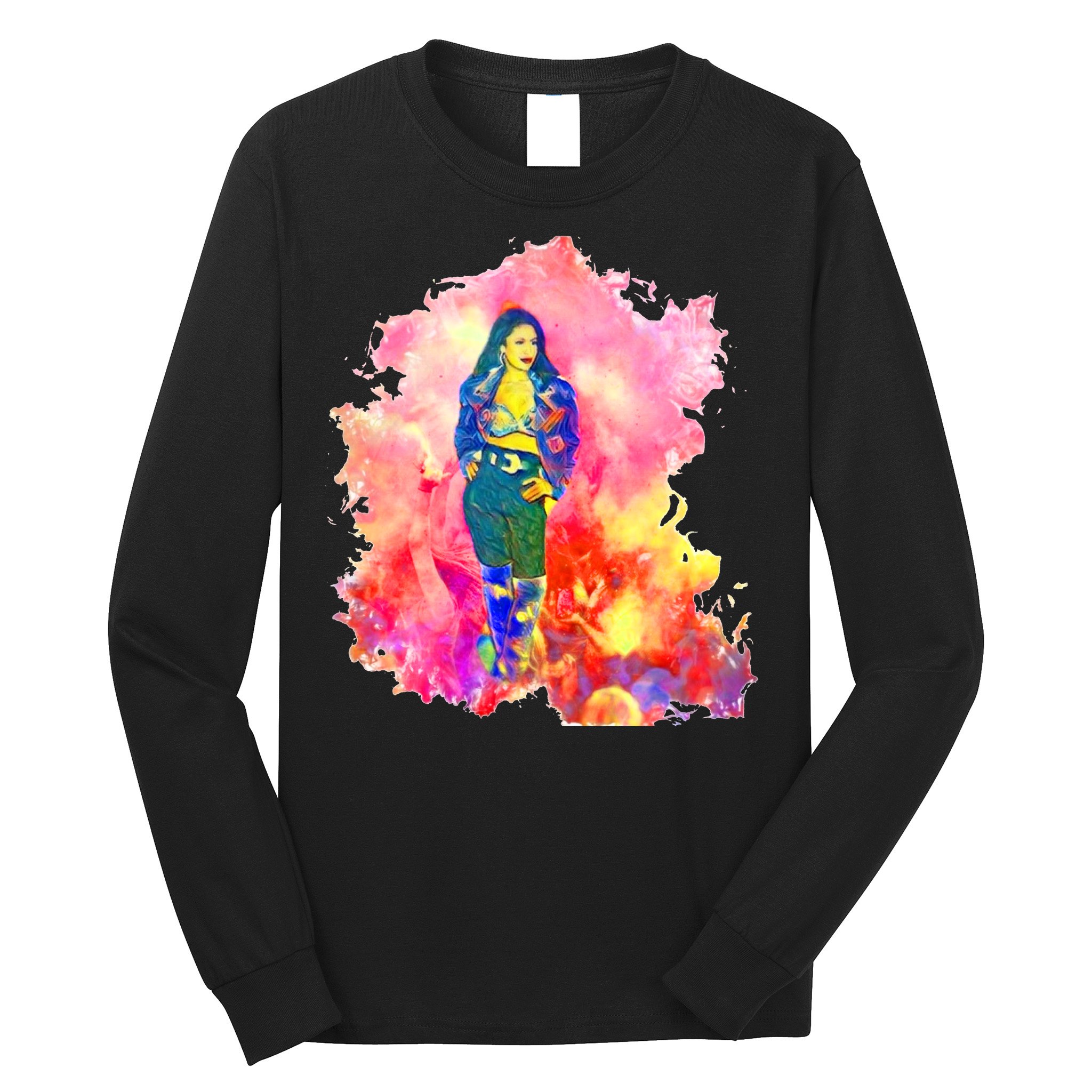 Selenas Quintanilla Watercolor Long Sleeve Shirt