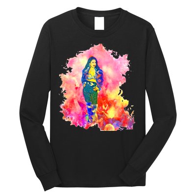 Selenas Quintanilla Watercolor Long Sleeve Shirt