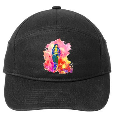 Selenas Quintanilla Watercolor 7-Panel Snapback Hat