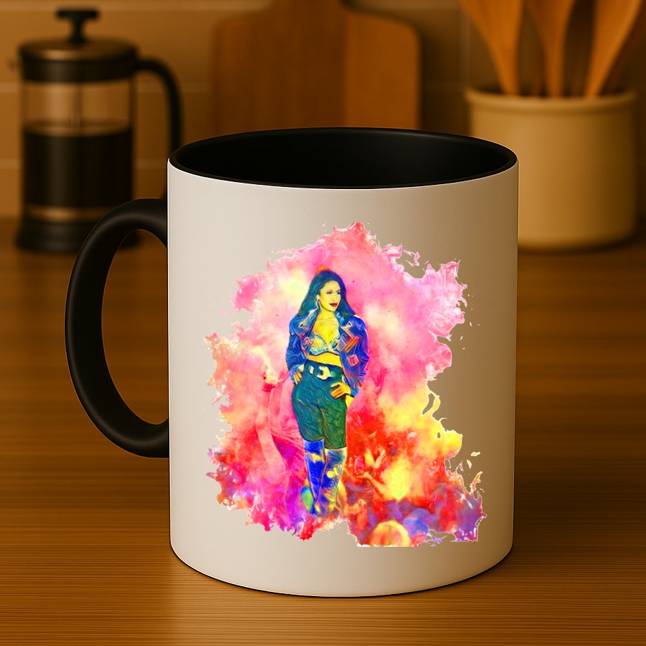 Selenas Quintanilla Watercolor Mug