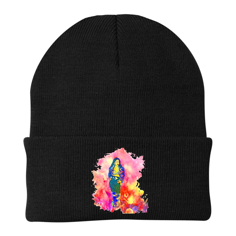 Selenas Quintanilla Watercolor Beanie
