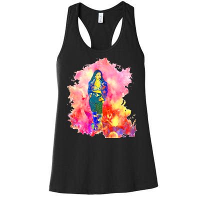 Selenas Quintanilla Watercolor Women's Racerback Tank