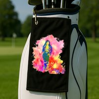Selenas Quintanilla Watercolor Golf Towel