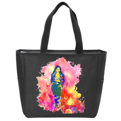Selenas Quintanilla Watercolor Zip Tote Bag