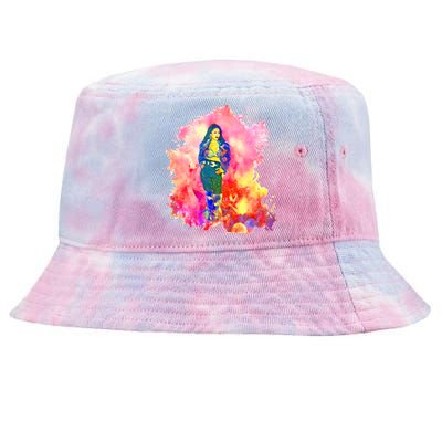 Selenas Quintanilla Watercolor Tie-Dyed Bucket Hat