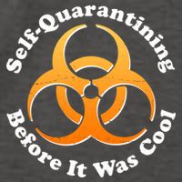 Self Quarantining Before It Was Cool Biohazard Vector Backpack