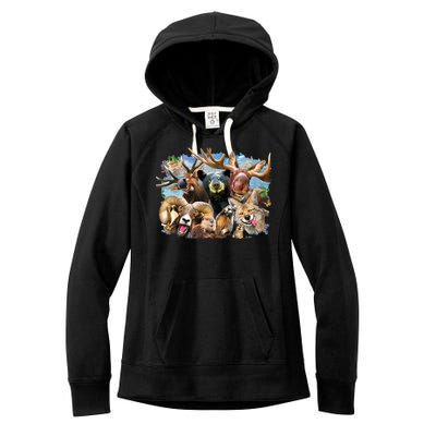 Selfie - Rocky Mountain Animals Women's Fleece Hoodie