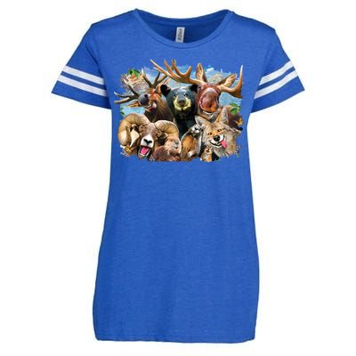 Selfie - Rocky Mountain Animals Enza Ladies Jersey Football T-Shirt