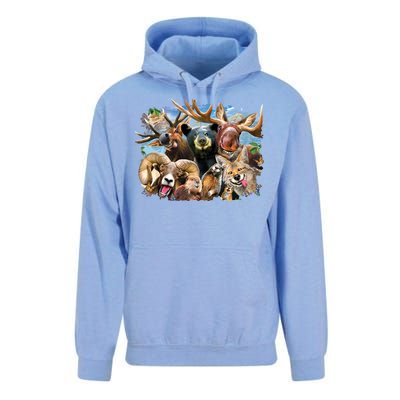 Selfie - Rocky Mountain Animals Unisex Surf Hoodie