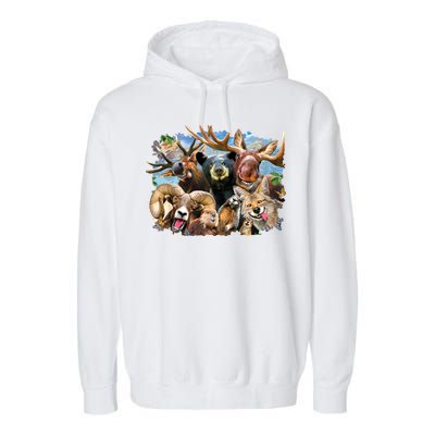 Selfie - Rocky Mountain Animals Garment-Dyed Fleece Hoodie