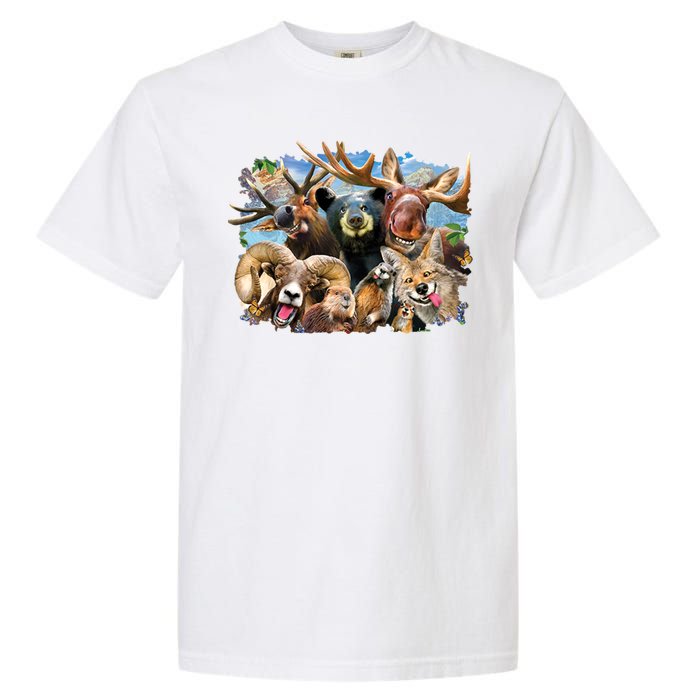 Selfie - Rocky Mountain Animals Garment-Dyed Heavyweight T-Shirt