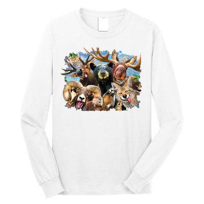 Selfie - Rocky Mountain Animals Long Sleeve Shirt