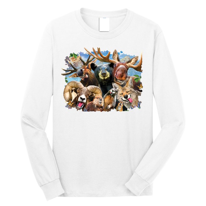 Selfie - Rocky Mountain Animals Long Sleeve Shirt