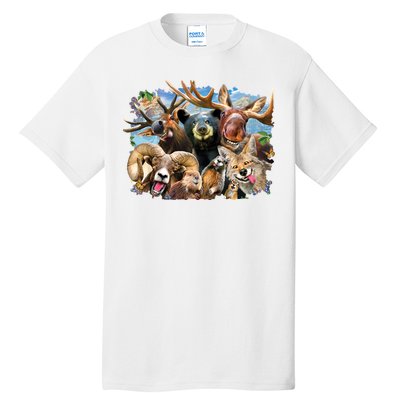 Selfie - Rocky Mountain Animals Tall T-Shirt