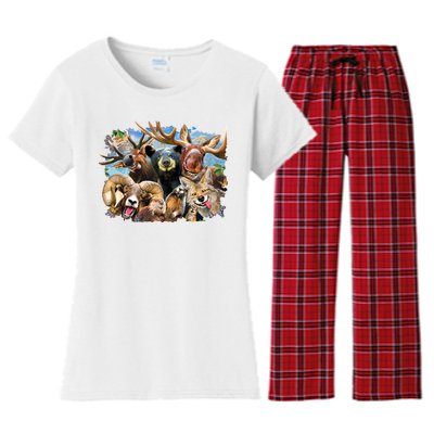 Selfie - Rocky Mountain Animals Women's Flannel Pajama Set