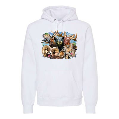 Selfie - Rocky Mountain Animals Premium Hoodie