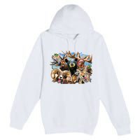 Selfie - Rocky Mountain Animals Premium Pullover Hoodie