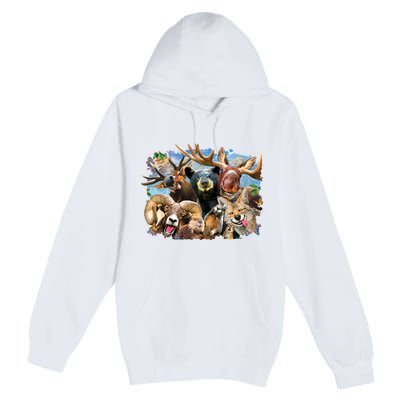 Selfie - Rocky Mountain Animals Premium Pullover Hoodie