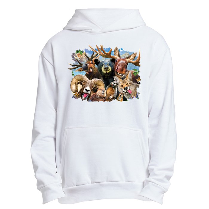 Selfie - Rocky Mountain Animals Urban Pullover Hoodie