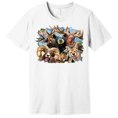 Selfie - Rocky Mountain Animals Premium T-Shirt