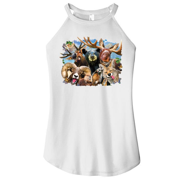 Selfie - Rocky Mountain Animals Women's Perfect Tri Rocker Tank