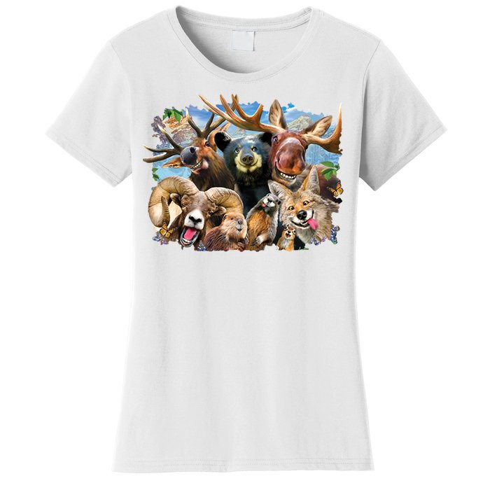 Selfie - Rocky Mountain Animals Women's T-Shirt