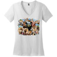 Selfie - Rocky Mountain Animals Women's V-Neck T-Shirt