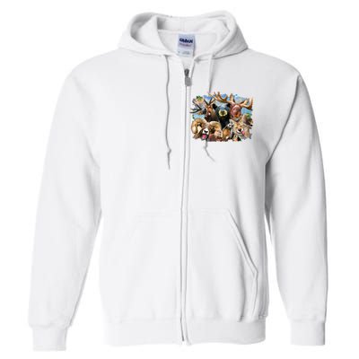 Selfie - Rocky Mountain Animals Full Zip Hoodie