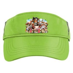 Selfie Farm Animals Funny  Adult Drive Performance Visor