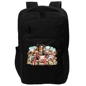 Selfie Farm Animals Funny  Impact Tech Backpack