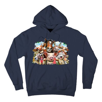 Selfie Farm Animals Funny  Hoodie