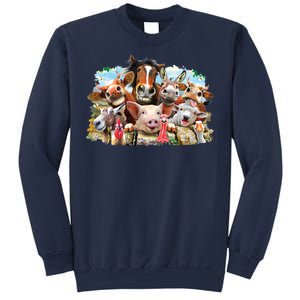 Selfie Farm Animals Funny  Sweatshirt