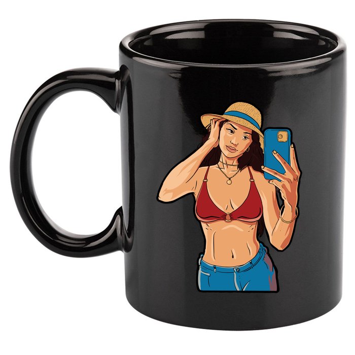 Selfie Girl 11oz C Handle Ceramic Mug