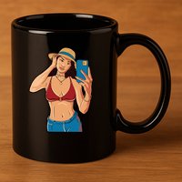 Selfie Girl 11oz C Handle Ceramic Mug