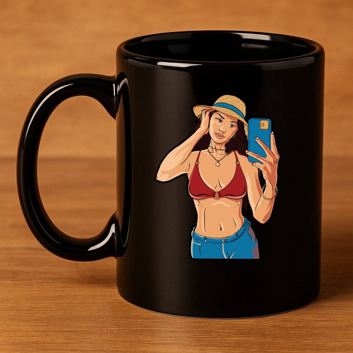 Selfie Girl 11oz C Handle Ceramic Mug